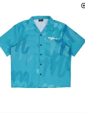 Mifland Monotone Camp Shirt - Turquoise